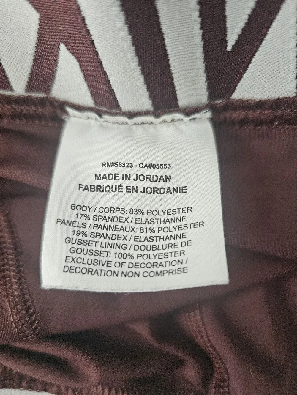 Nike Pro Women's Burgundy Leggings with White Logo Waistband